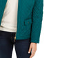 Charter Club Women's Quilted Mandarin-Collar Jacket Blue Size Small