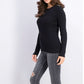 Charter Club Women's Cable-Knit Button-Trim Sweater Black Size Extra Large