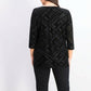 JM Women's Collection Velvet Necklace Top Black Size Extra Small