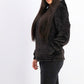 Ideology Women's Faux Fur Quarter Zip Hoodie Black Size X-Small
