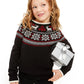 Charter Club Little Girls Fair Isle Family Sweater Black Size 4T