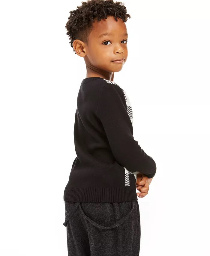Charter Club Little Boy's Buffalo Check Family Sweater Black Size 5