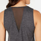 Ideology Women's Mesh Back Tank Top Black Size Small