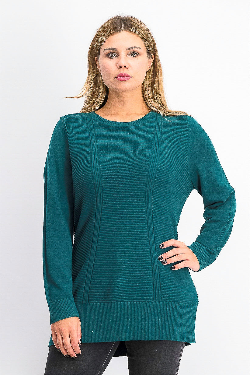 Style & Co Women's Mixed-Stitch Sweater Green Size Extra Large
