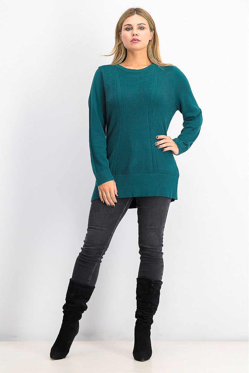 Style & Co Women's Mixed-Stitch Sweater Green Size Extra Large
