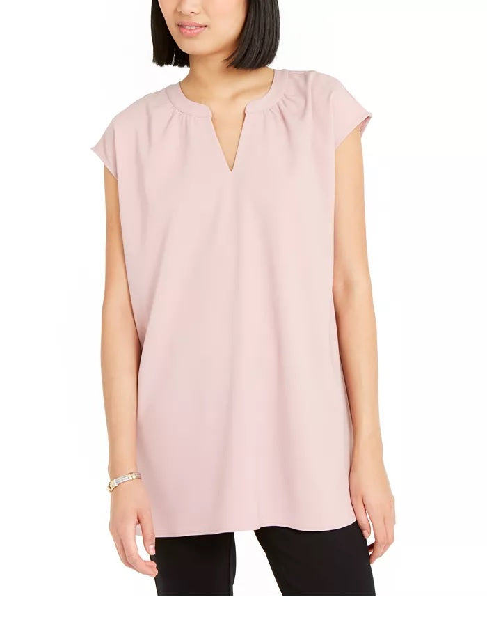 Alfani Women's Cap Sleeve Tunic Pink Size Small