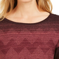 JM Collection Women's Metallic-Stitched Drop-Shoulder Sweater Purple Size Large