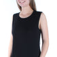 Karen Scott Women's Textured Sleeveless Top Black Size Extra Small