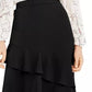Alfani Women's Petite Tiered Ruffled Skirt Black Size 2 P