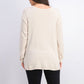 Alfani Women's Hardware Seamed Sweater Beige Size Medium
