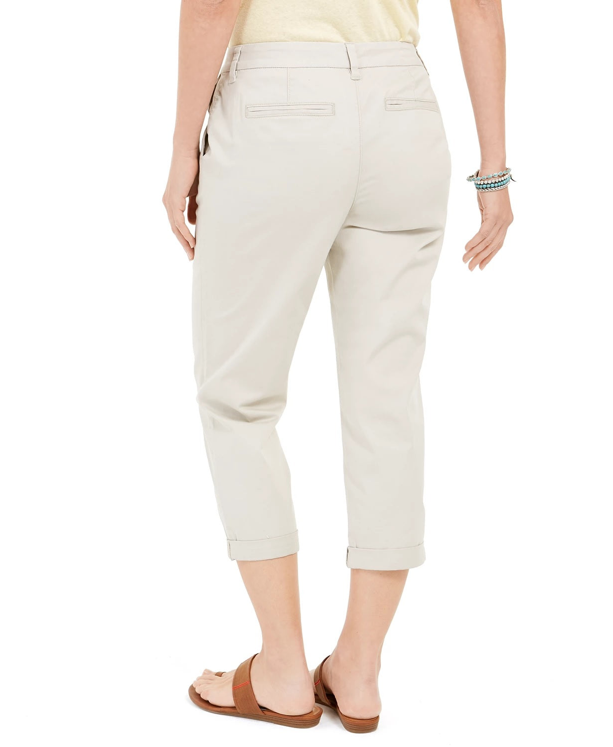 Style & Co Women's Chino Capri Pants Beige Size 8
