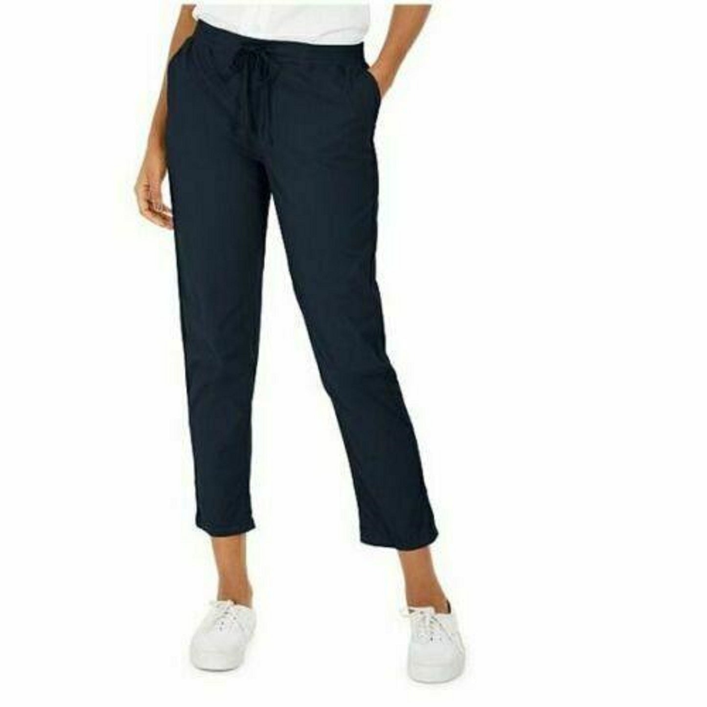 Style & Co Women's Pull On Cuffed Utility Pants Dark Blue Size 4