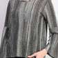 Style & Co Women's Striped Bell-Sleeve Top Black Size Small