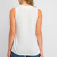 Style & Co Women's Button-Down Tank Top White Size Large