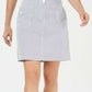 Karen Scott Women's Corded Striped Skort Navy Size 12