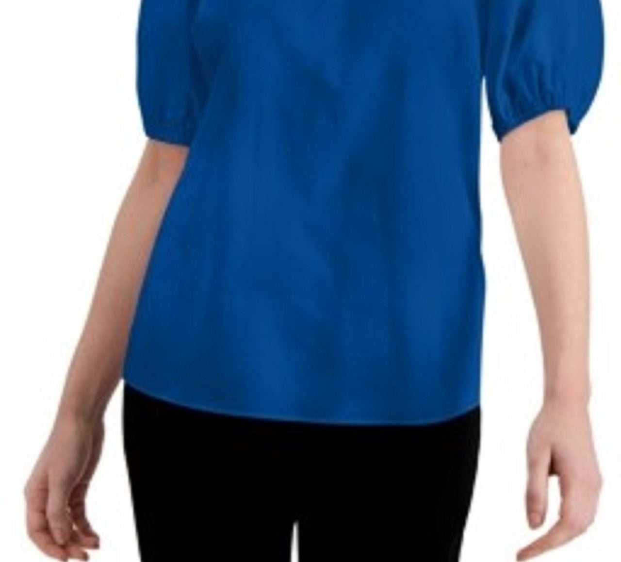 Alfani Women's Smocked-Shoulder Top Dark Blue Size XX Large