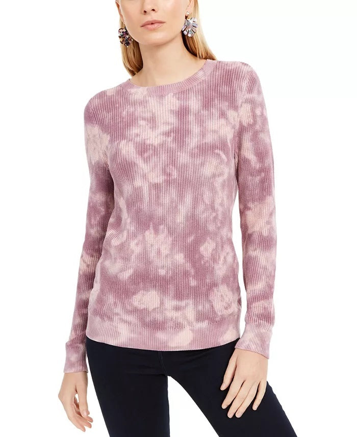 INC International Concepts Women's Tie Dyed Sweater Pink Size Small