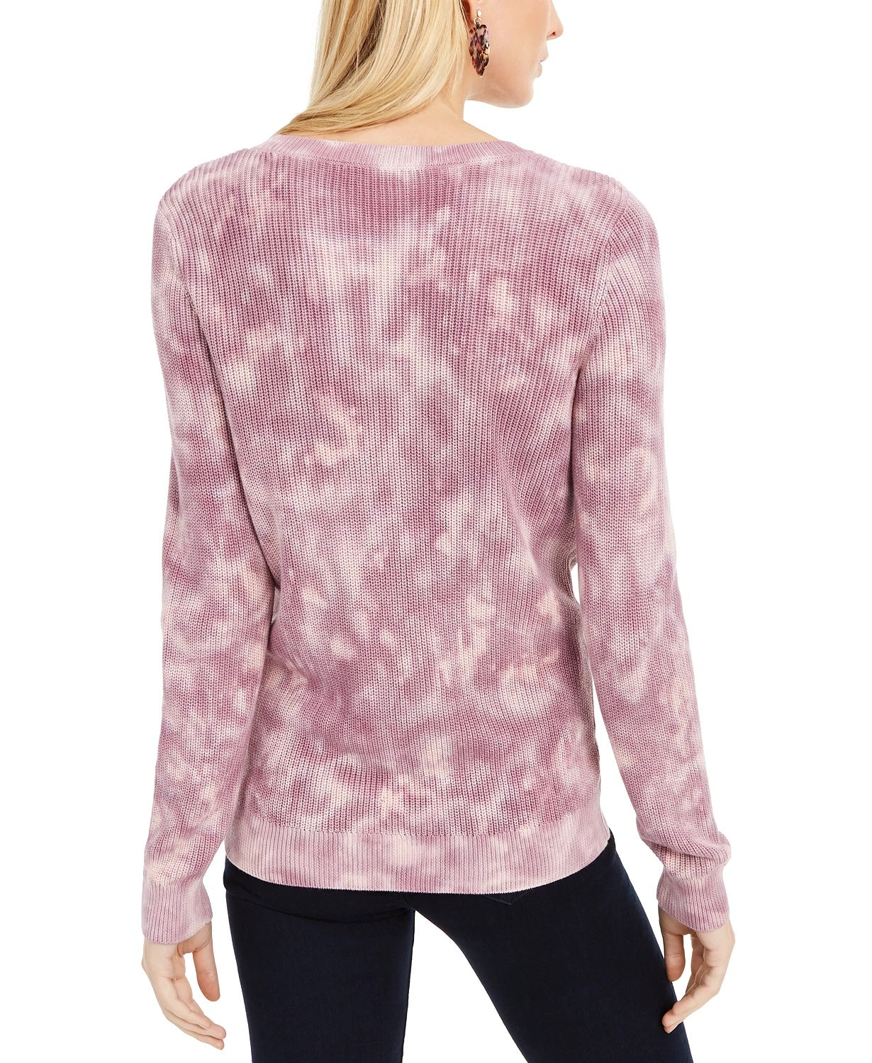 INC International Concepts Women's Tie Dyed Sweater Pink Size Small