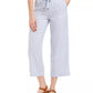 Style & Co Women's Wide-Leg Linen Cropped Pants Blue Size Medium