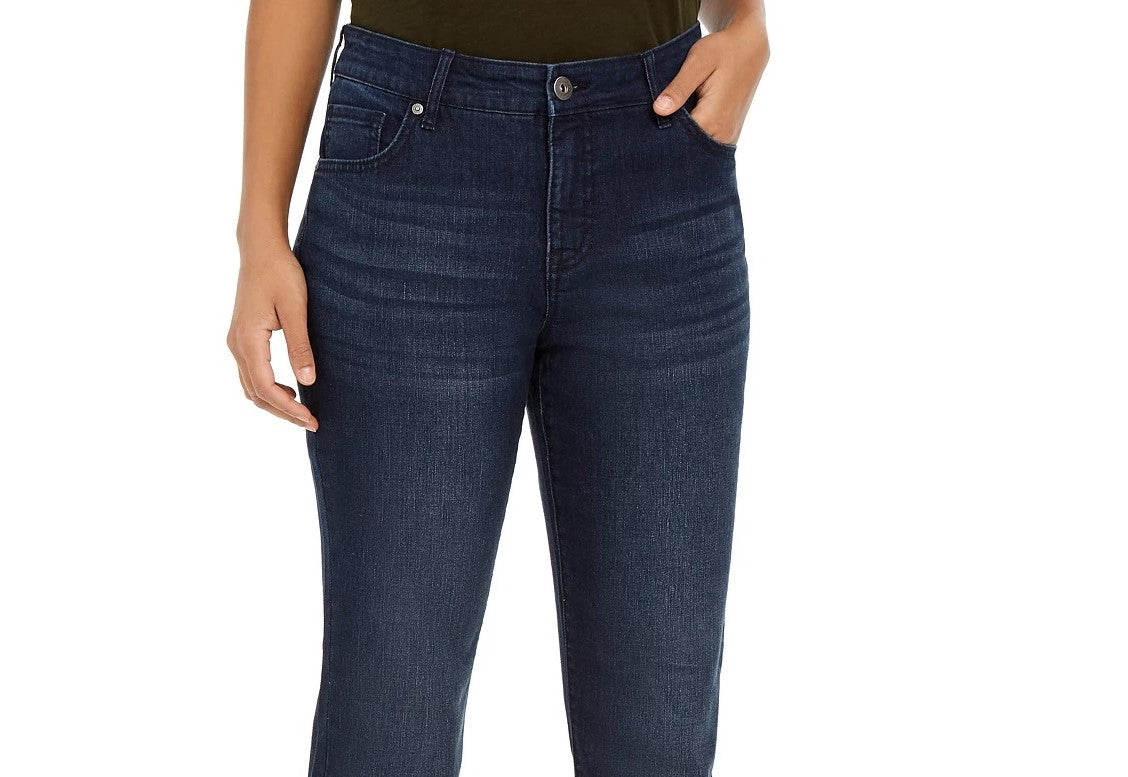 Style & Co Women's  Modern Straight Mid Rise Jeans Blue Size 18