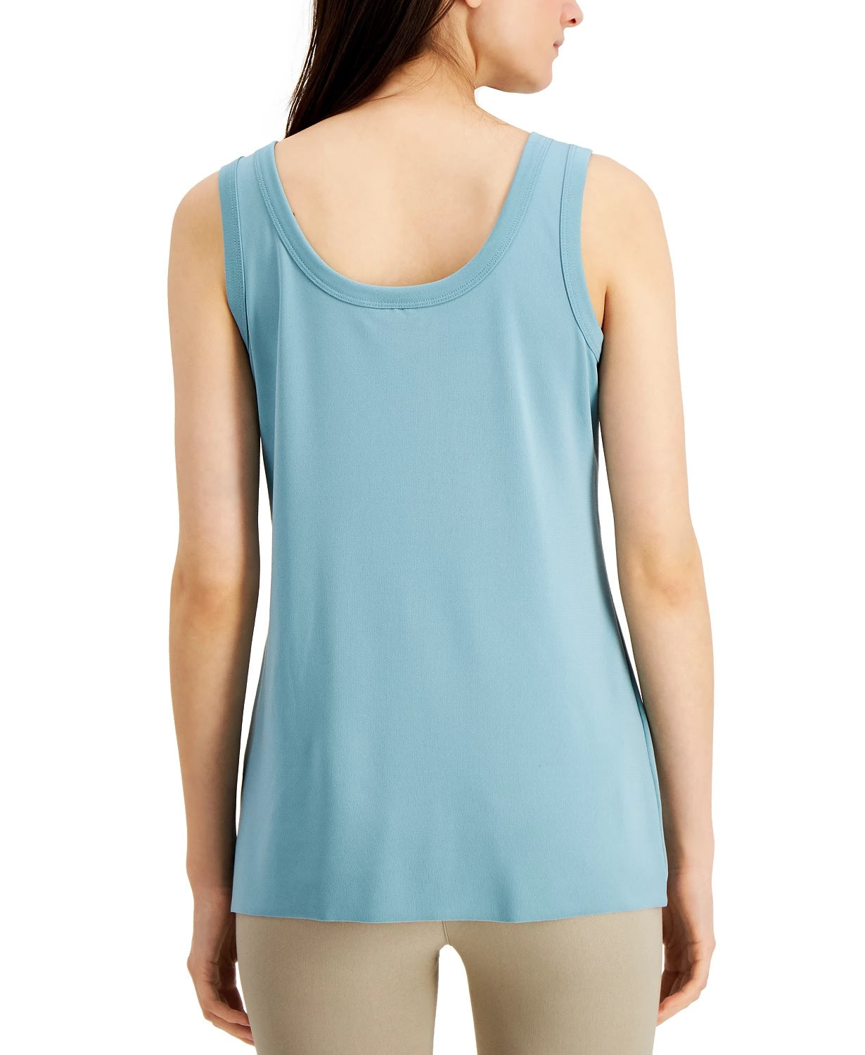 Alfani Women's Solid Scoop-Neck Tank Top Green Size Large