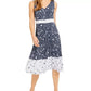 Charter Club Women's Floral Sleeveless Dress Blue Size Small