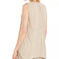 JM Collection Women's Sleeveless Textured Necklace Top Beigekhaki Size X-Small