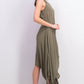 Style & Co Women's Handkerchief-Hem Dress Med Green Size Medium