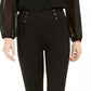 Bar III Women's Skinny Pull-On Dress Pants Black Size Medium