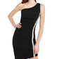 BCX Junior's Rhinestone Trim One Shoulder Dress Black Size X-Small