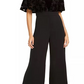 Thalia Sodi Women's Lace Mesh Surplice Jumpsuit Black Size XX-Large