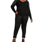 City Chic Women's Trendy Plus Dream Shoulder Sweater Black Size 24W