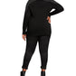 City Chic Women's Trendy Plus Dream Shoulder Sweater Black Size 24W