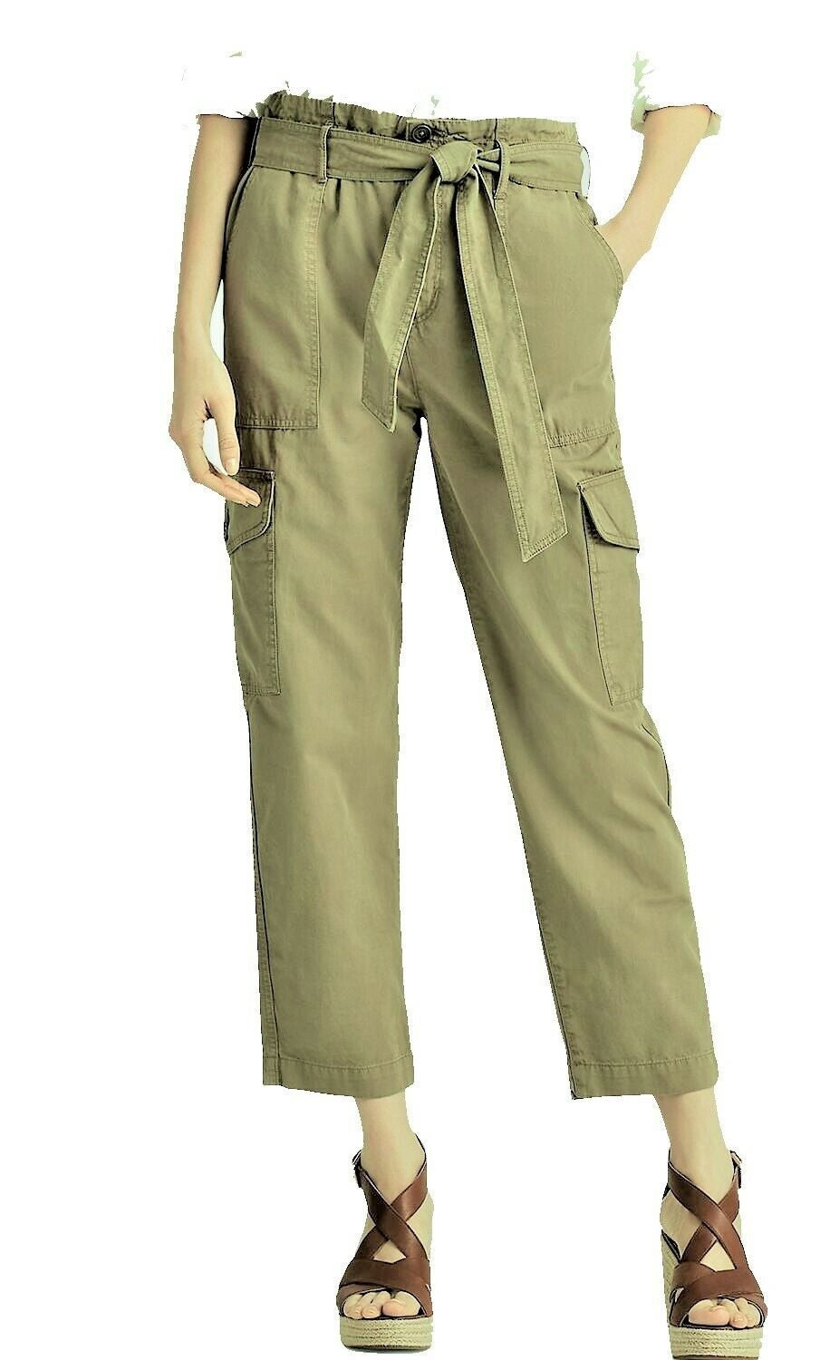 Ralph Lauren Wome's Green Belted Cargo Pants Green Size 12