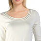 Ralph LaurenWomen's Ivory 3/4 Sleeve Scoop Neck Top Natural Size Large