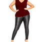 City Chic Women's Trendy Plus Size Ruched Top Red Size 20W
