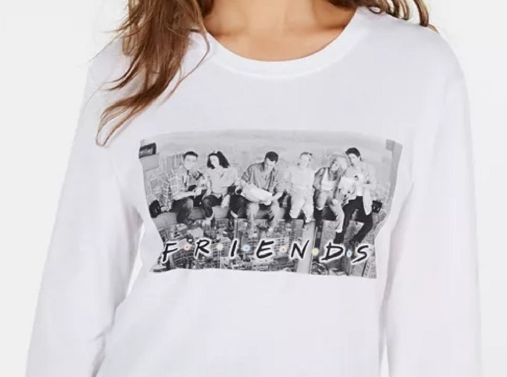 Love Tribe Junior's Cotton Friends Graphic T-Shirt White Size X-Large