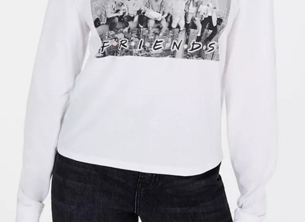 Love Tribe Junior's Cotton Friends Graphic T-Shirt White Size X-Large