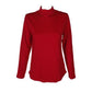 Charter Club Women's Cotton Mock-Neck Top Medium Red Size X-Large
