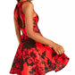 City Studios Junior's Cutout Back Fit & Flare Dress Red Size 11
