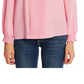 CeCe Women's Pintucked Smock Cuff Chiffon Top Pink Size X-Large