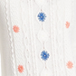 CeCe Women's Embroidered Cable Knit Sweater White Natural Size Large