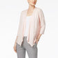 Alfani Women's Linen Open-Front Cardigan Natural Size Large