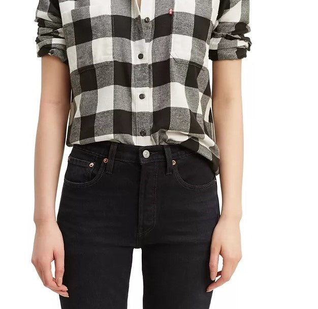 Levi's Women's utility Shirt White Size X-Small