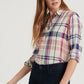 Lucky Brand Women's Classic One-Pocket Plaid Shirt White Size Small