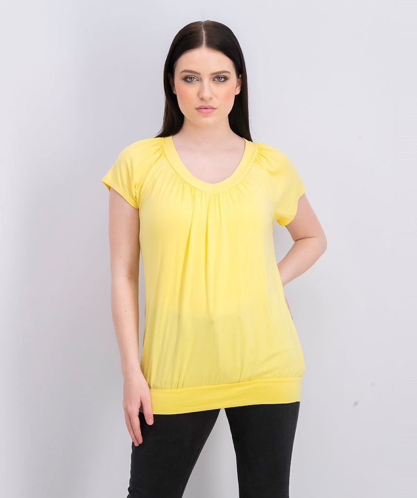 JM Women's Collection Blouson T-Shirt Gold Size Extra Large