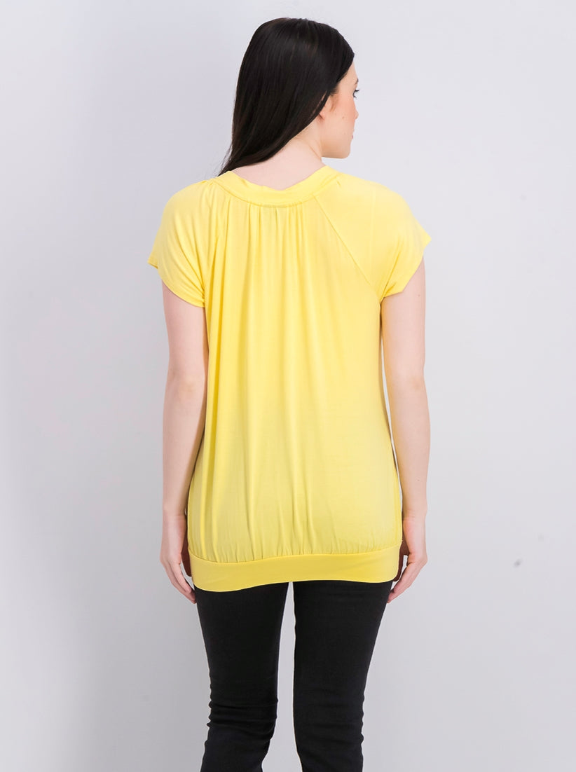 JM Women's Collection Blouson T-Shirt Gold Size Extra Large