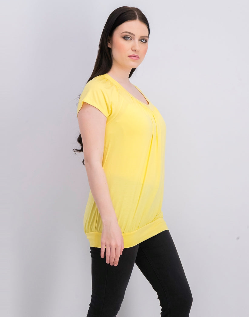 JM Women's Collection Blouson T-Shirt Gold Size Extra Large