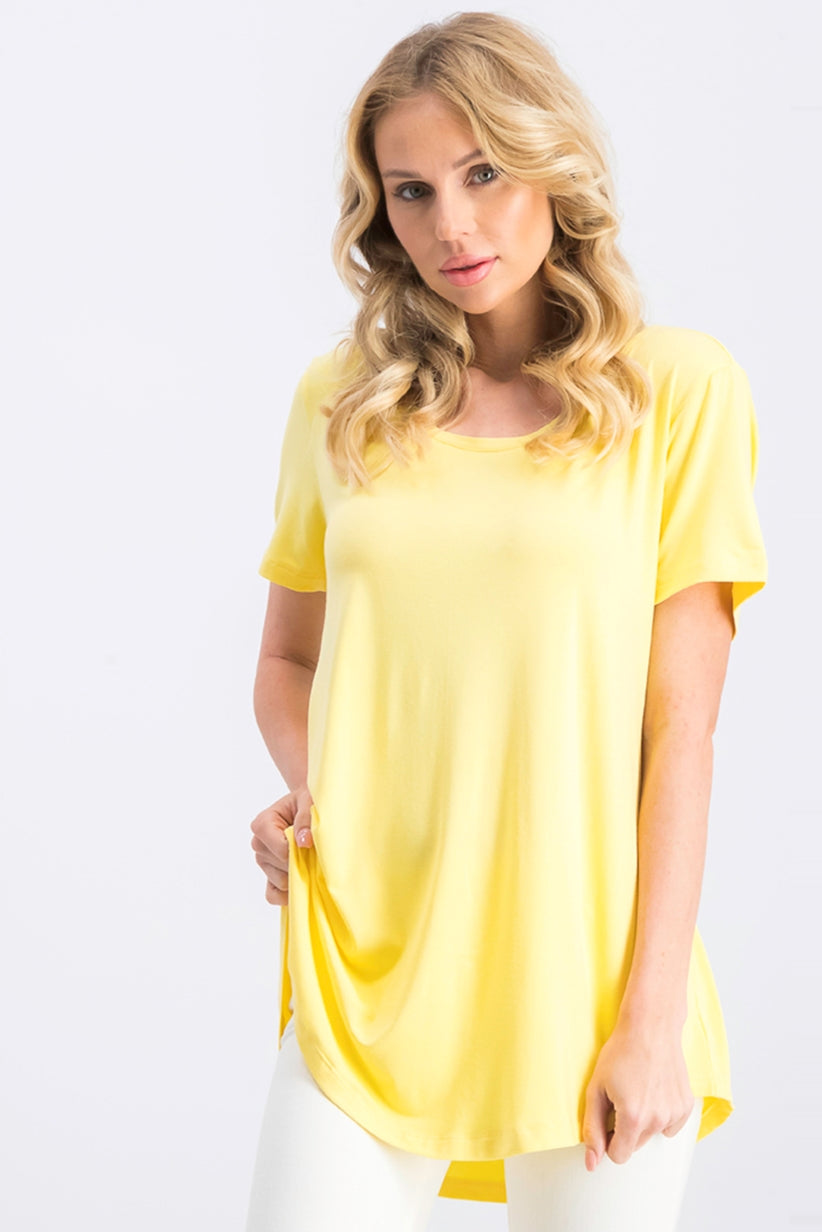 JM Women's Collection Scoop-Neck Top Gold Size Small