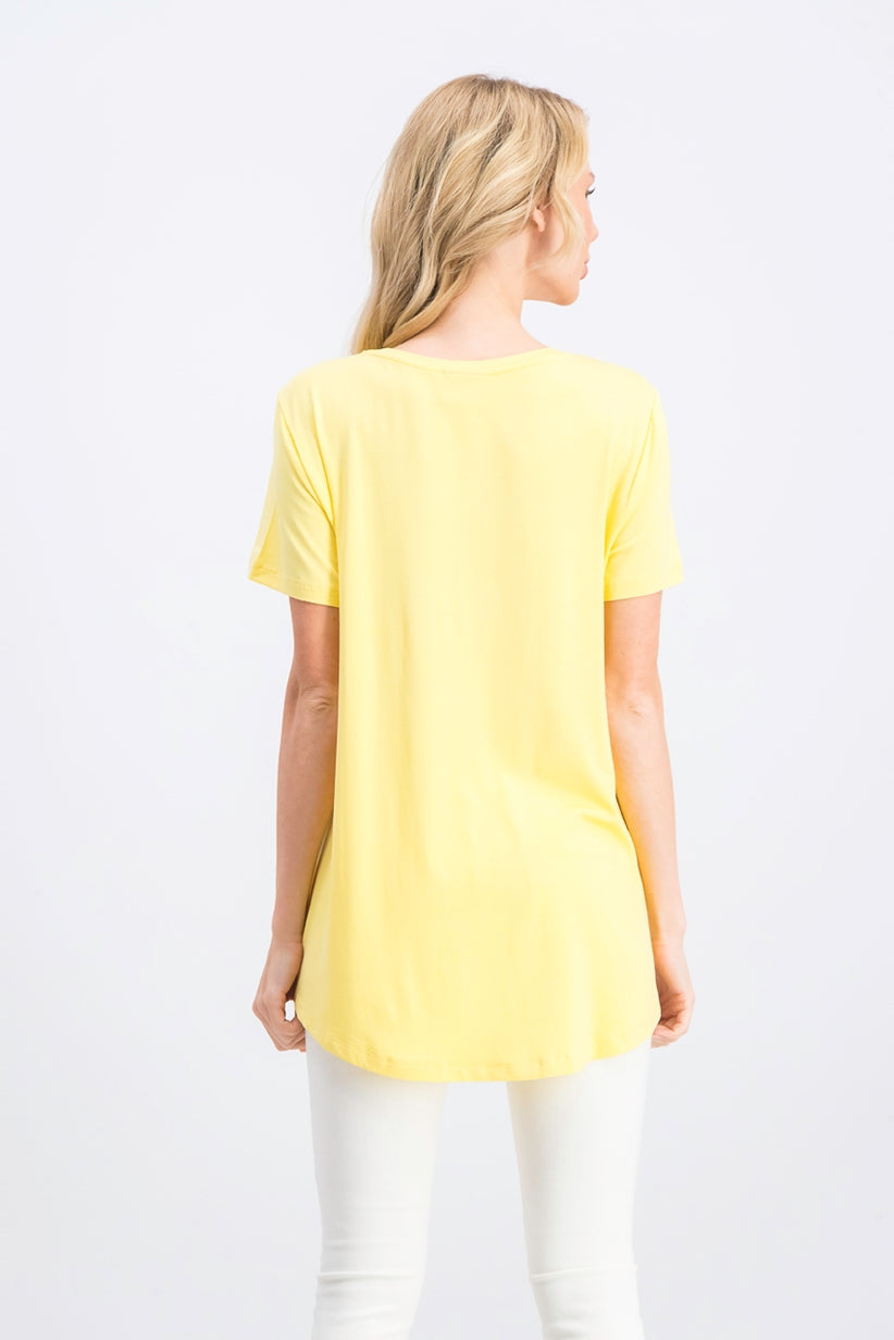 JM Women's Collection Scoop-Neck Top Gold Size Small